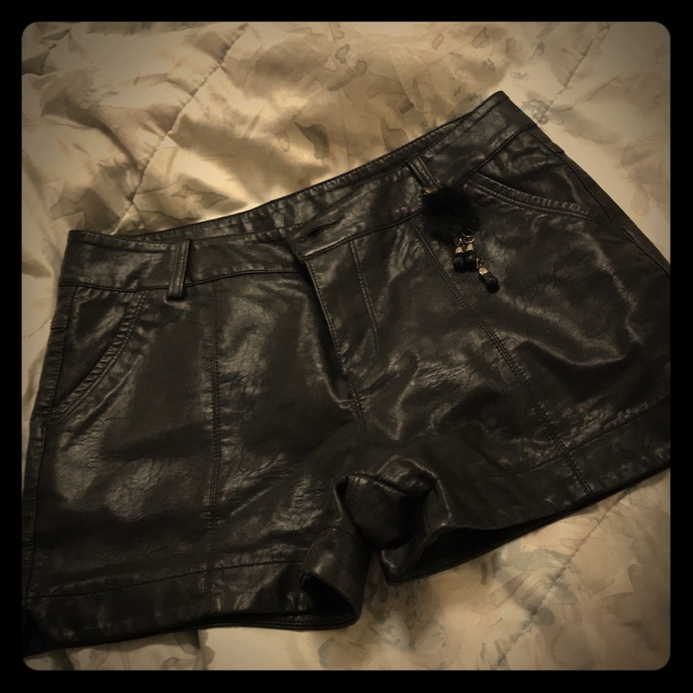 Brand new leather faux  shorts